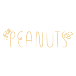 Peanuts Lettering PNG & SVG Design For T-Shirts