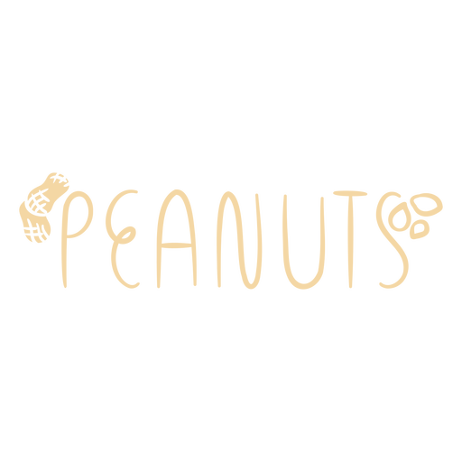 Peanuts lettering PNG Design