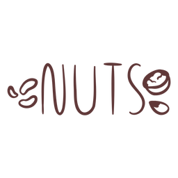 Nut lettering PNG Design