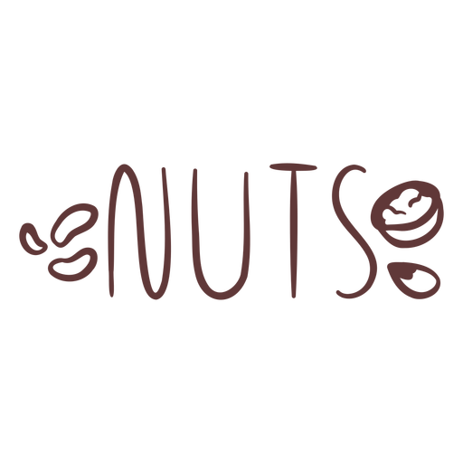 Nut lettering PNG Design