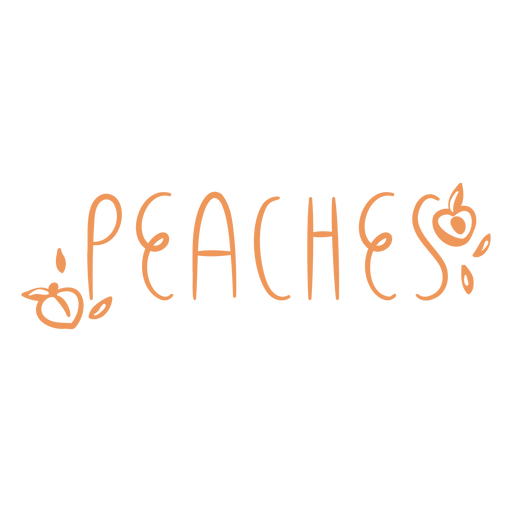 Peaches lettering PNG Design