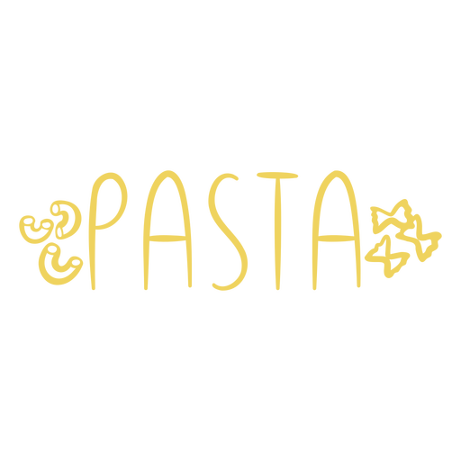 Italian pasta lettering PNG Design