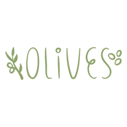 Olives lettering