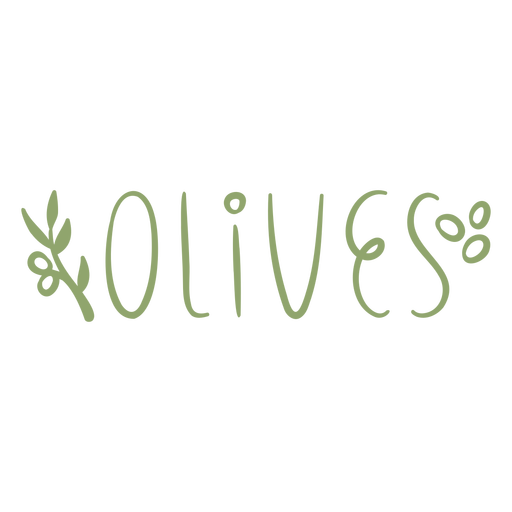 Olives lettering
