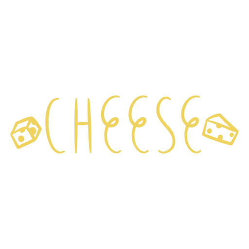 Cheese lettering