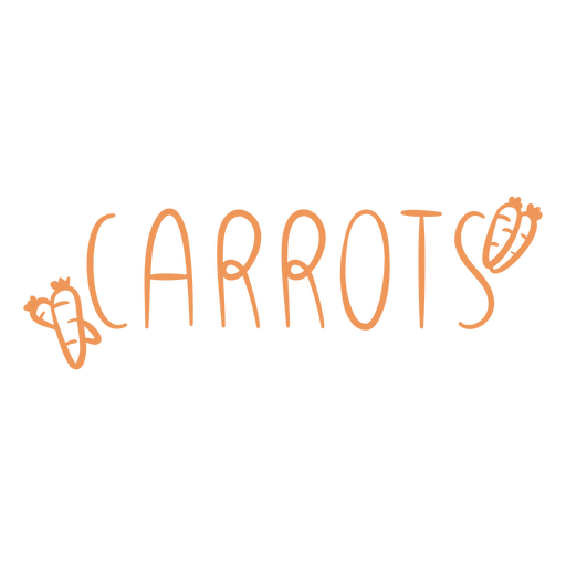 Carrot lettering PNG Design