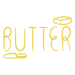 Butter lettering PNG Design Transparent PNG