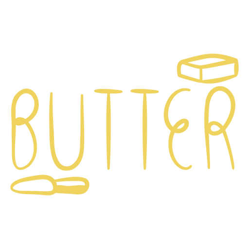 Butter lettering PNG Design