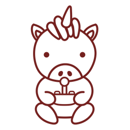 Bebé unicornio animal gamer Diseño PNG