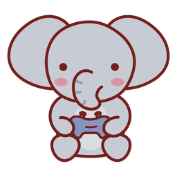Baby elephant cute animal gamer Transparent PNG