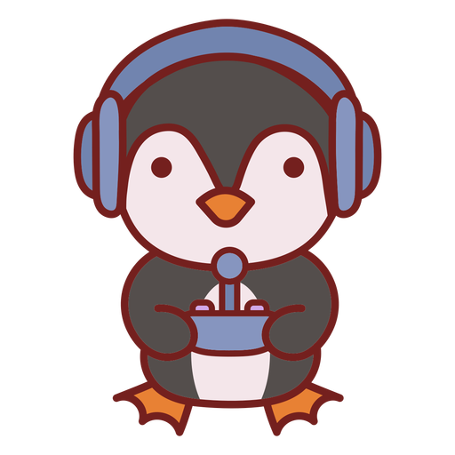 Bebê pinguim jogador de animal fofo Desenho PNG