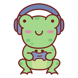 Baby Frog Cute Animal Gamer PNG & SVG Design For T-Shirts