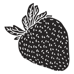Strawberry detailed cut out PNG Design