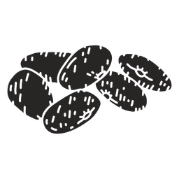 Beans detailed cut out PNG Design