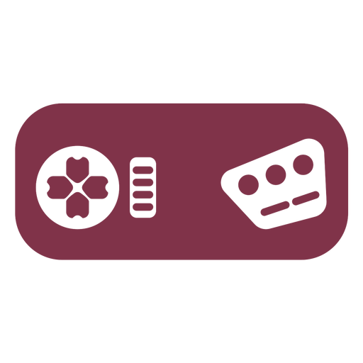 Retro-Gaming-Joystick gefüllter Hub PNG-Design