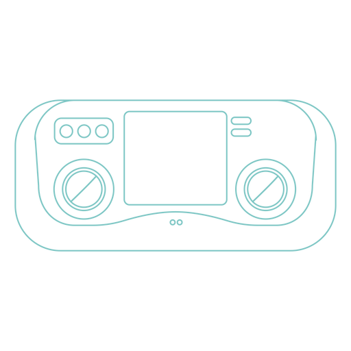 Square joystick with screen stroke PNG Design