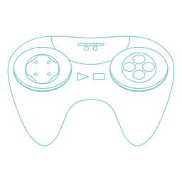 Joystick con trazo de botones Diseño PNG