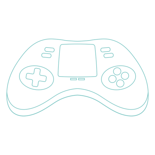 Retro joystick stroke with screen PNG Design