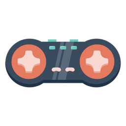 Joystick estilo retro semi plano Diseño PNG