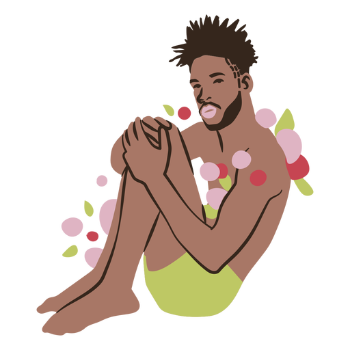 Boy with flowers PNG Design