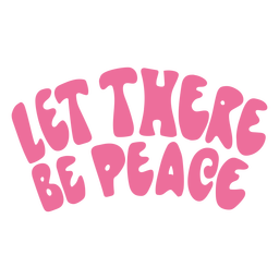 Let there be peace flat PNG Design