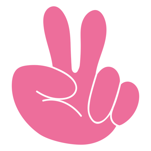 Peace sign cut out PNG Design