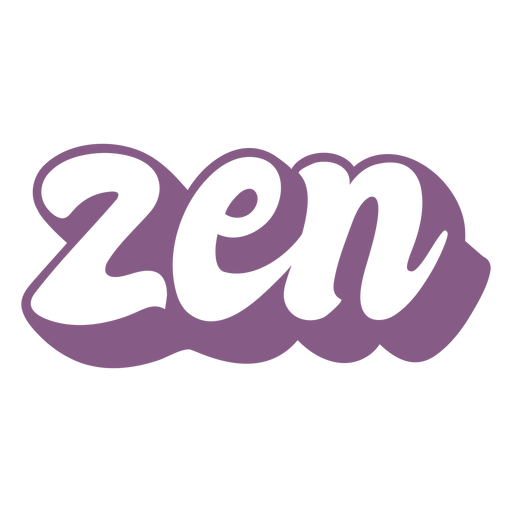 Zen label cut out PNG Design
