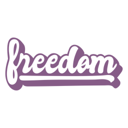 Freedom label cut out PNG Design Transparent PNG