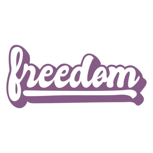 Freedom label cut out