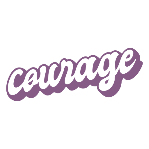 Courage label cut out PNG Design