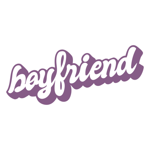 Boyfriend label cut out PNG Design