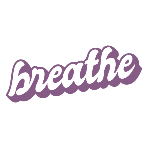 Breathe label cut out PNG Design