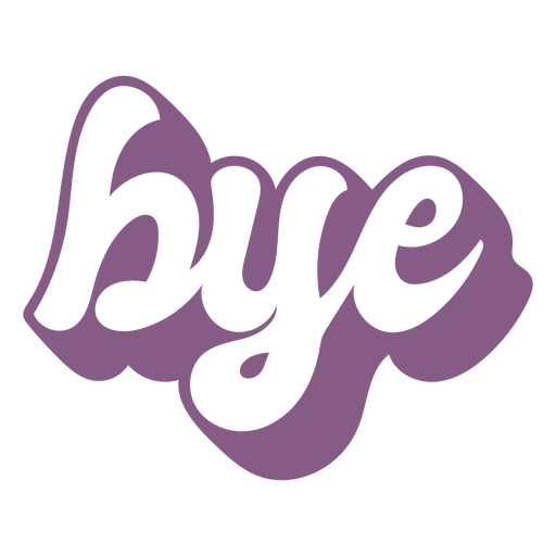 Bye label cut out PNG Design