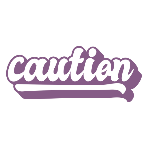 Caution label cut out PNG Design