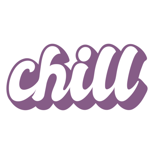 Chill label cut out PNG Design
