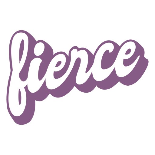 Fierce label cut out PNG Design