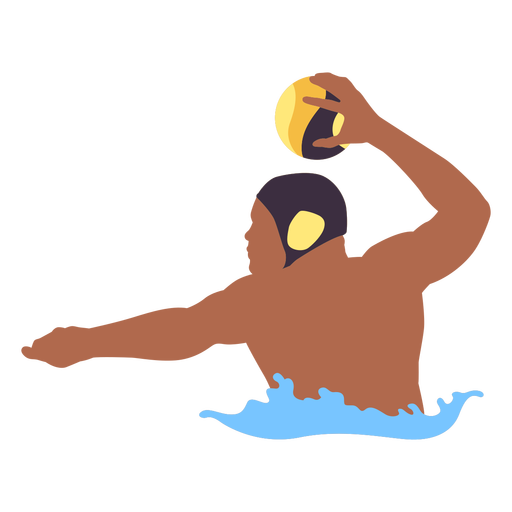 Jogador plano de Waterpolo jogando bola Desenho PNG