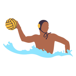 Jogador de pólo aquático destro plano Desenho PNG