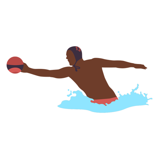 Bola de alcance de waterpolo plana Diseño PNG