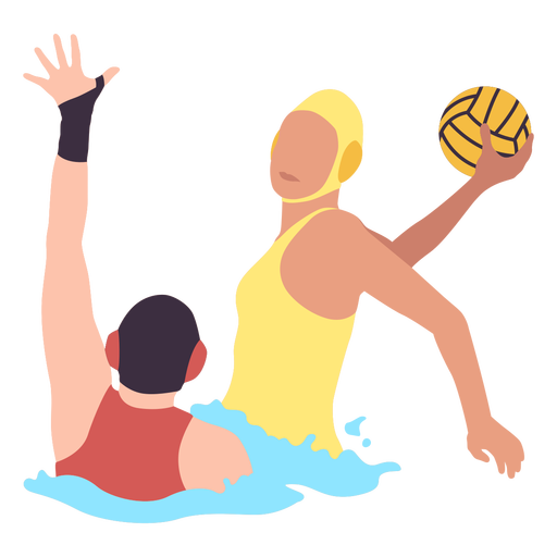 Waterpolo players flat PNG Design