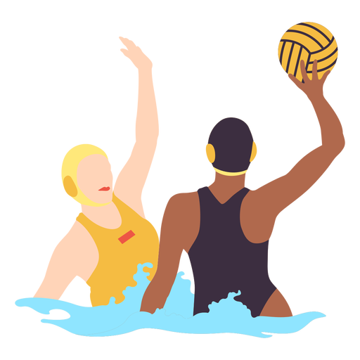 Waterpolo player girls flat PNG Design
