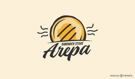 Diseño de logotipo de arepa doodle de tienda de alimentos Diseño de logotipo de arepa doodle de tienda de alimentos