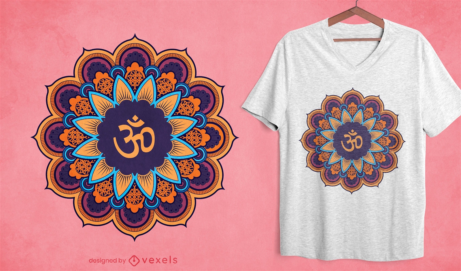 Mandala colorful flower t-shirt design