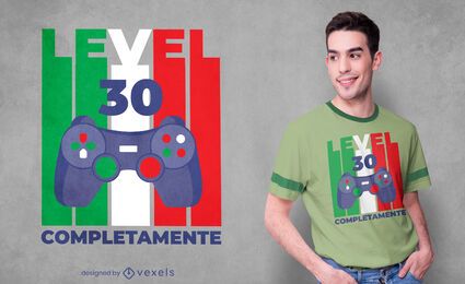 Italian flag joystick t-shirt design Italian flag joystick t-shirt design