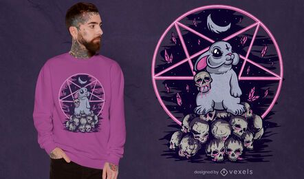 Esoteric creepy bunny t-shirt design Esoteric creepy bunny t-shirt design