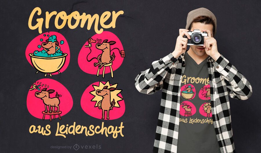 Dog grooming german quote t-shirt design Dog grooming german quote t-shirt design