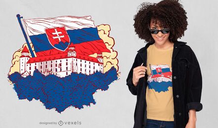 Slovakian castle t-shirt design