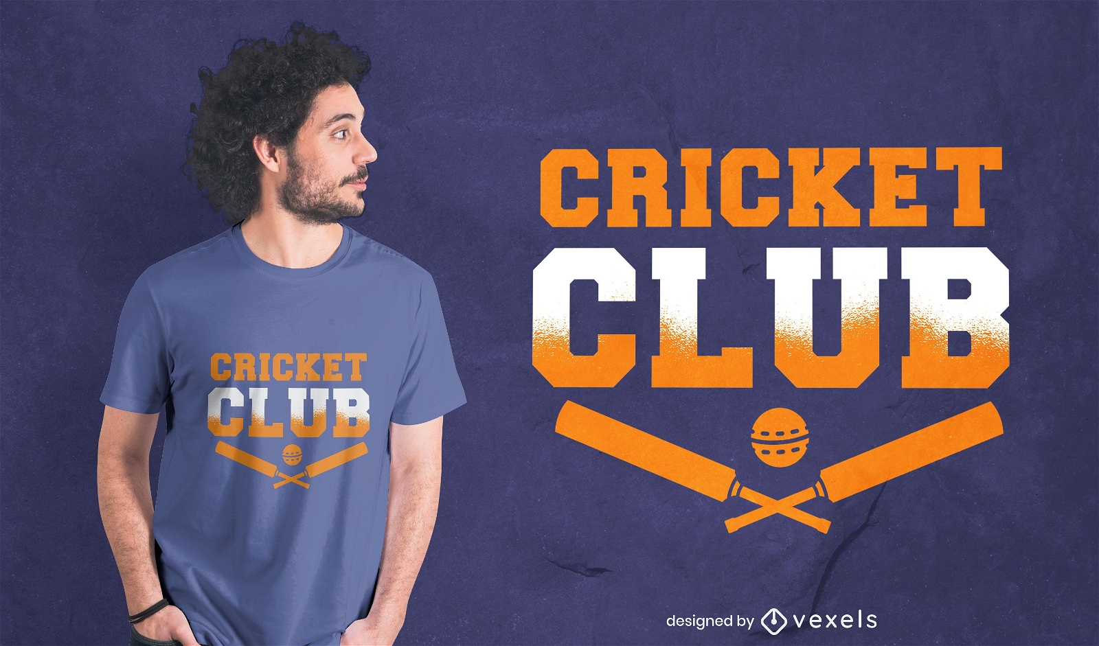 Design de camiseta com citações do clube de esporte de críquete