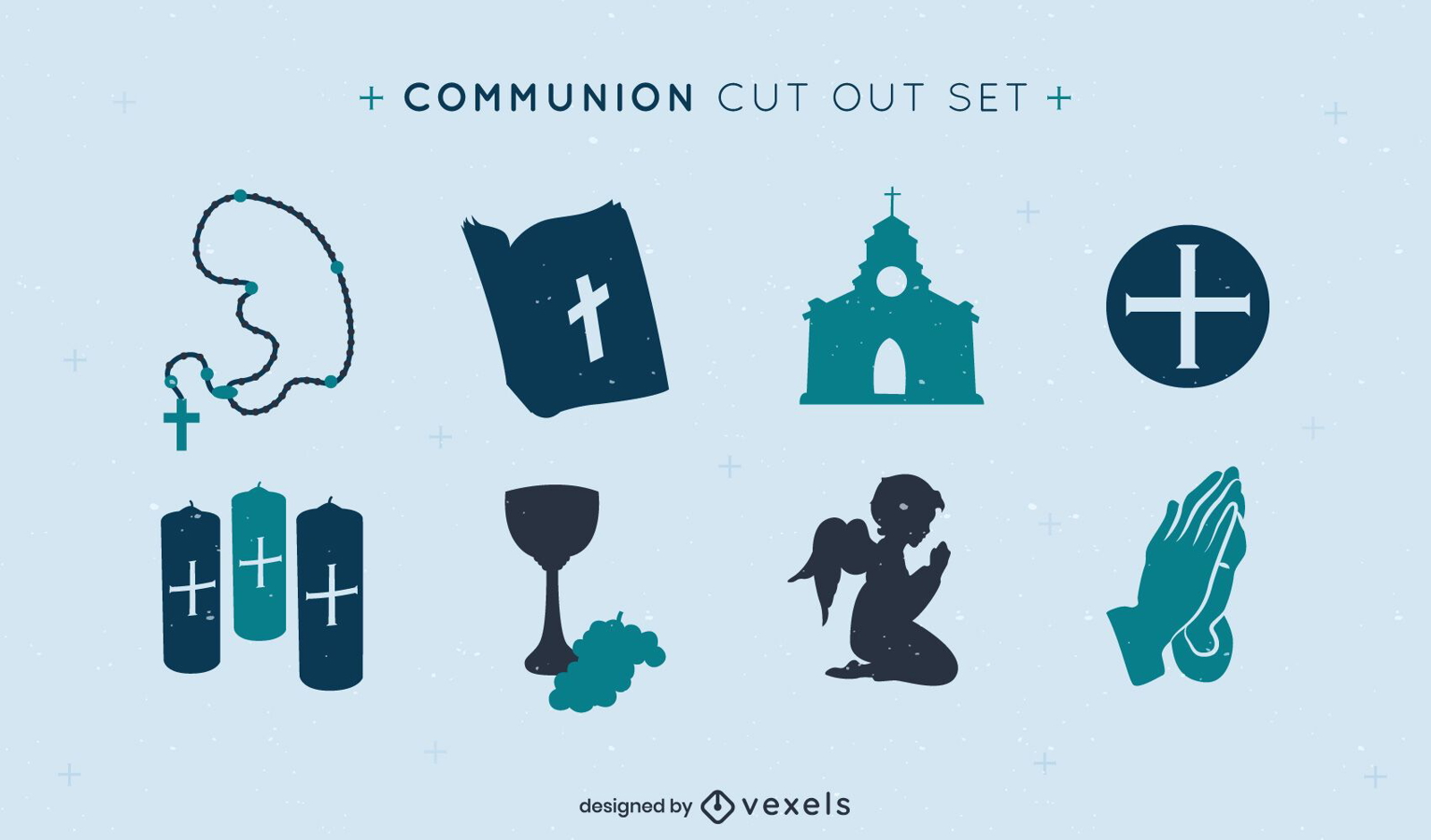 Christianity communion elements set