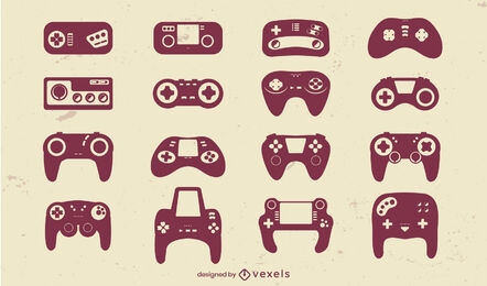 Conjunto de recorte de joystick de consoles de jogos